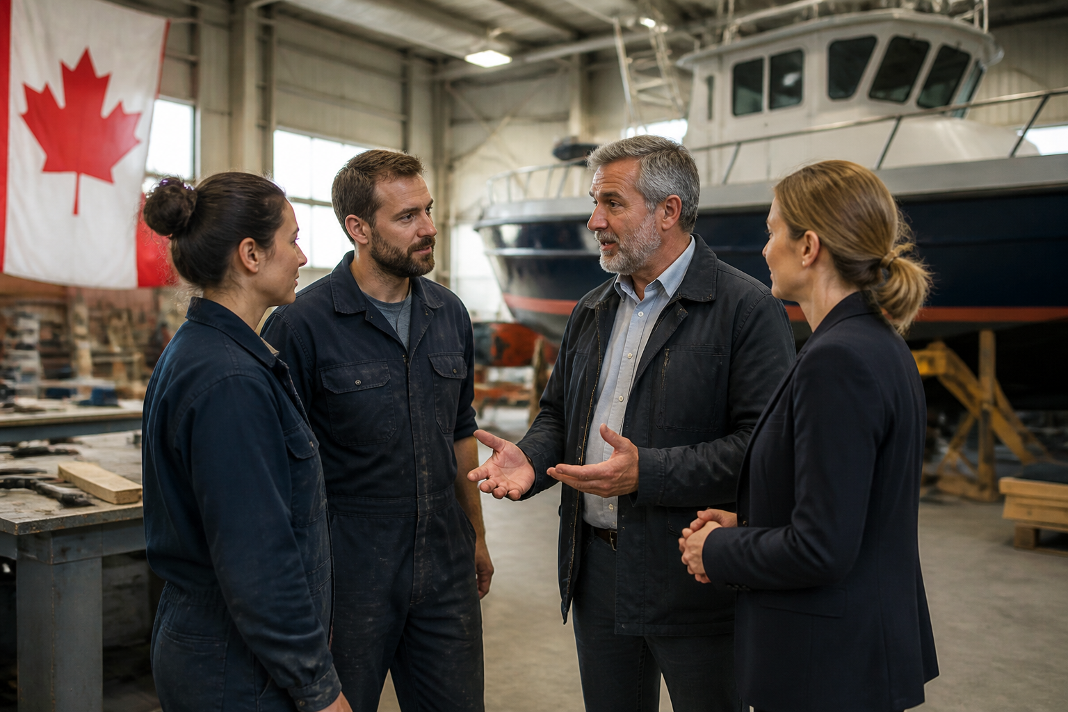Boatbuilders Association Funding Announcement at Wedgeport Boats Ltd.