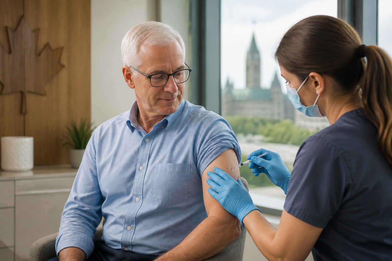 Dr. Robert Strang Receives COVID-19, Influenza Vaccines