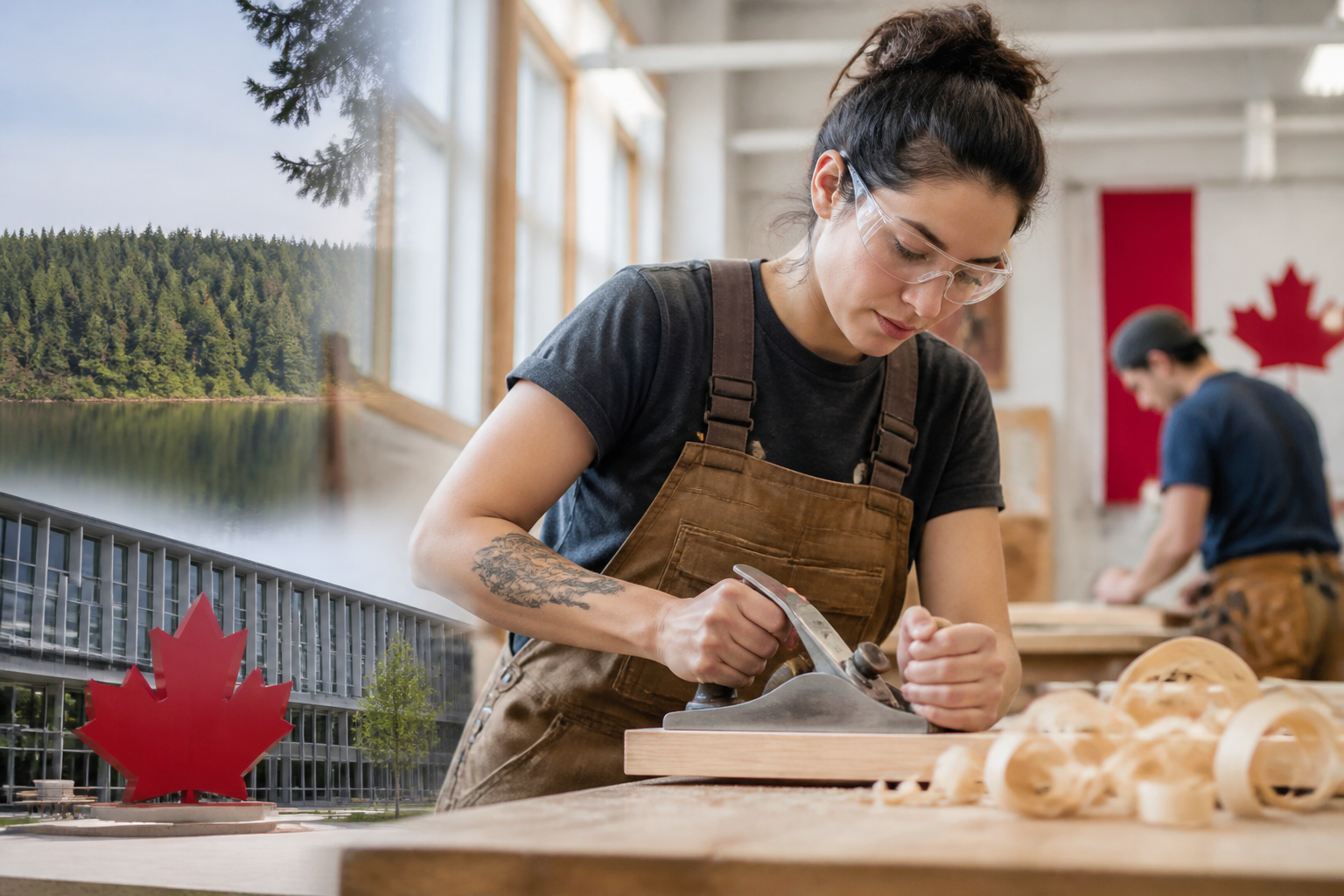 Getting hands-on carpentry training in Williams Lake